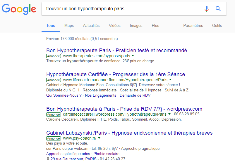 hypnotherapeute_adwords